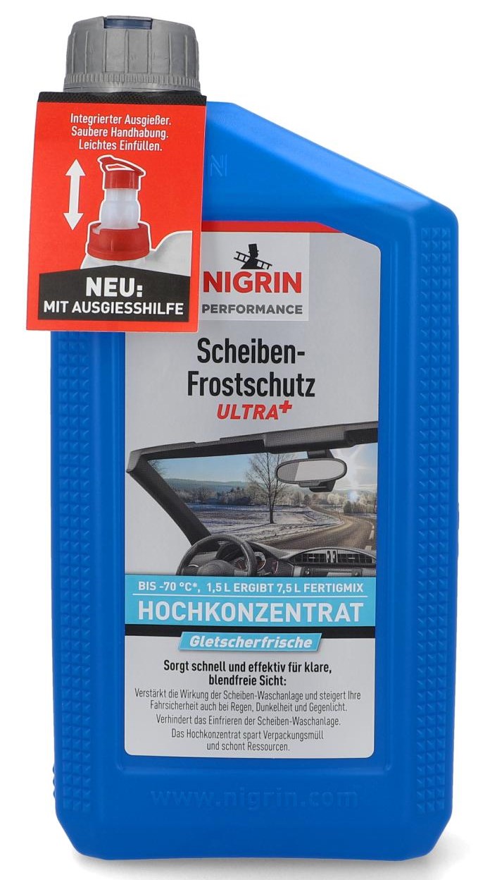 Preispirat24 Tankstellenbedarf Großhandel - NIGRIN PERFORMANCE Scheiben- Frostschutz Ultra Plus Hochkonzentrat Gletscherfrisc