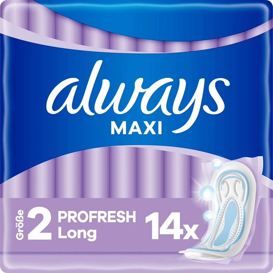 Preispirat24 Tankstellenbedarf Großhandel - Always Maxi Binden Long  ProFresh Größe 2 ohne Flügel 14er Pack