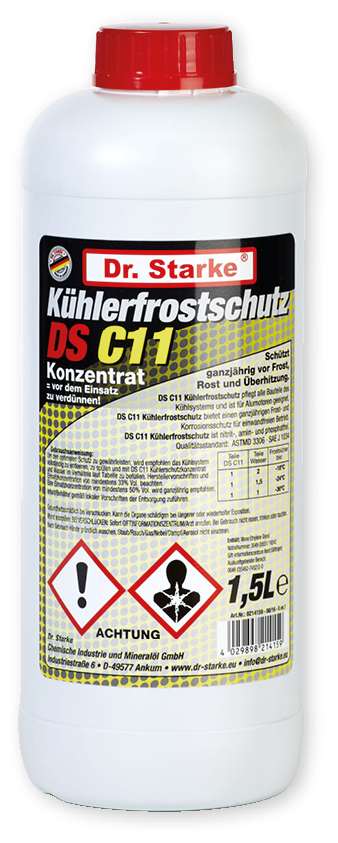 Preispirat24 Tankstellenbedarf Großhandel - Kühlerfrostschutz DS C11  Konzentrat READYMIX gebrauchsfertig bis -30°C 1,5L